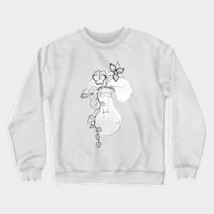 lightbulb with plants Crewneck Sweatshirt